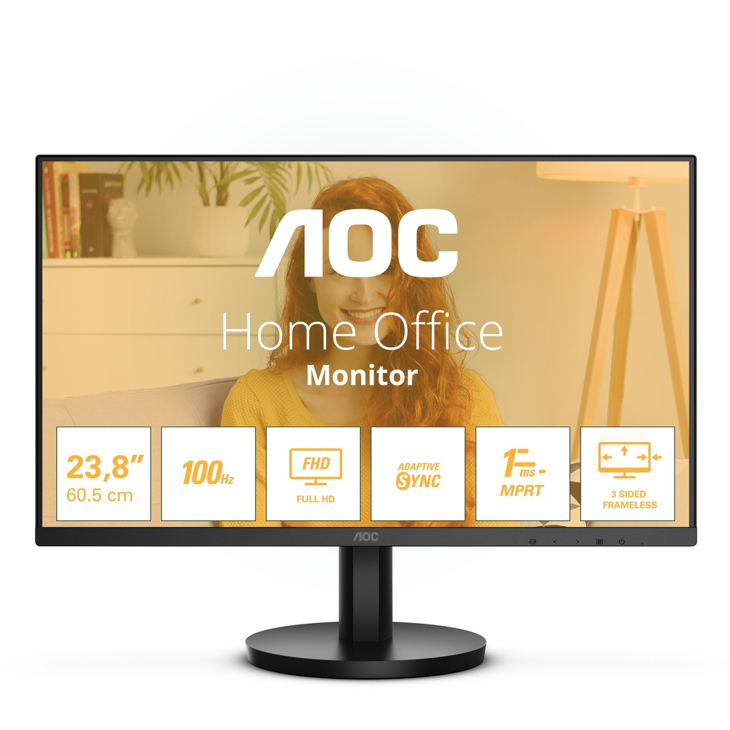 [24B3HMA2] AOC 24B3HMA2 computer monitor 60.5 cm (23.8") 1920 x 1080 pixels Full HD LED Black