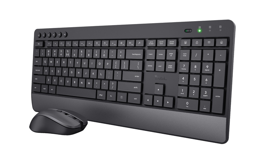 [24530TRS] Trust Trezo keyboard Mouse included Universal RF Wireless QWERTY Italian Black