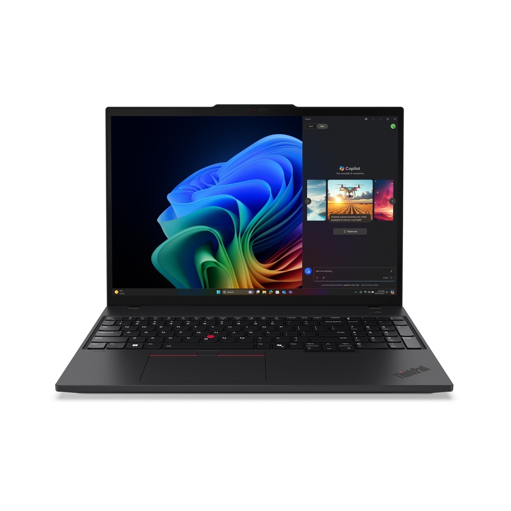[21QN0015IX] Lenovo ThinkPad T16 Gen 4 (AMD) Copilot+ PC AMD Ryzen AI 7 350 Laptop 40.6 cm (16") WUXGA 32 GB DDR5-SDRAM 1 TB SSD Wi-Fi 7 (802.11be) Windows 11 Pro Italian Black