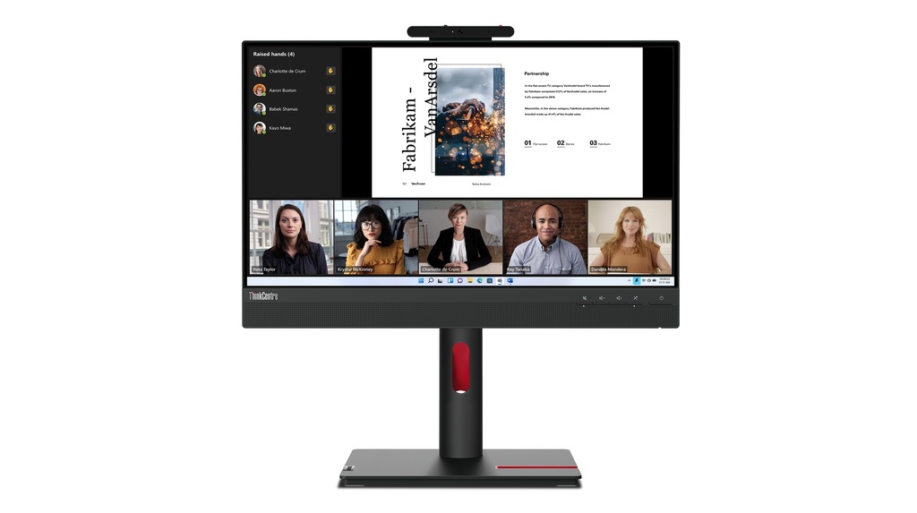 Lenovo ThinkCentre Tiny-In-One 22 computer monitor 54.6 cm (21.5") 1920 x 1080 pixels Full HD LED Touchscreen Black