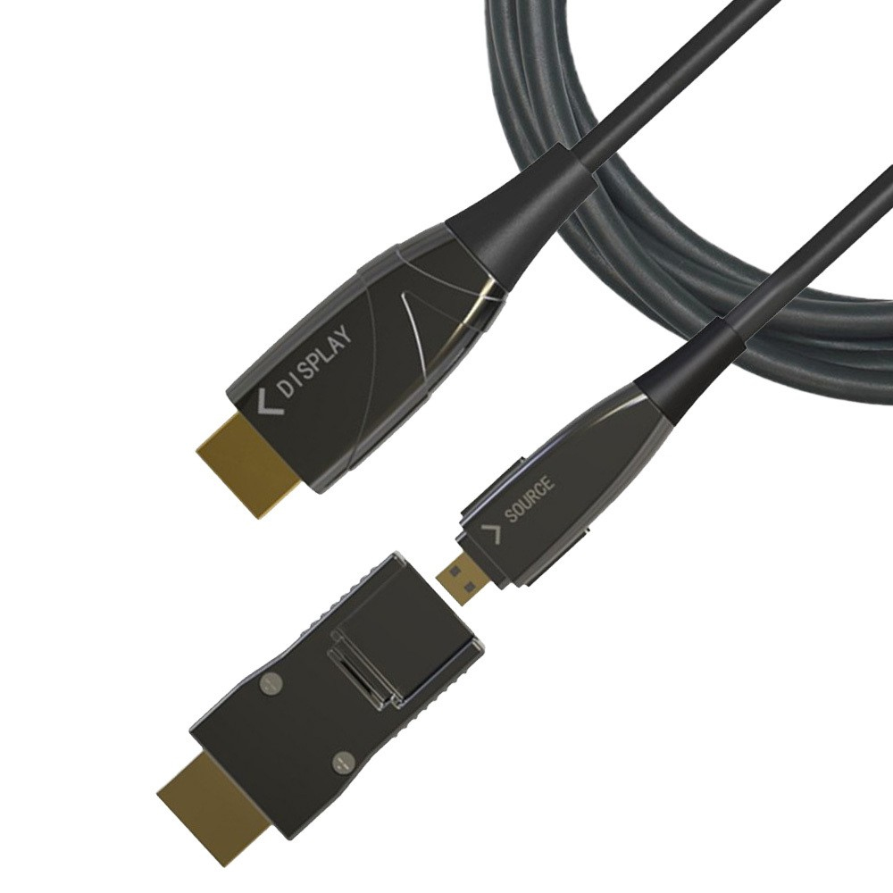 [ICOC HDMI-HY2D-020] Techly Cavo HDMI A/A Micro HDMI AOC in Fibra Ottica 4K 20m