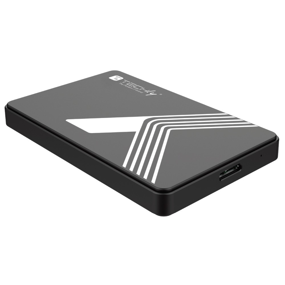 [I-CASE USB3-SL25TY] Techly Box Esterno USB3.0 per HDD/SSD SATA 2,5" Nero
