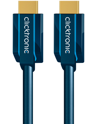 [70309-GB] ClickTronic 15m High Speed HDMI cavo HDMI HDMI tipo A (Standard) Blu, Oro