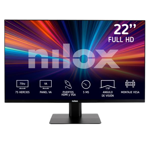 Nilox MONITOR 21.5" IPS 5MS VGA HDMI computer monitor 55.9 cm (22") 1920 x 1080 pixels Full HD LED Black