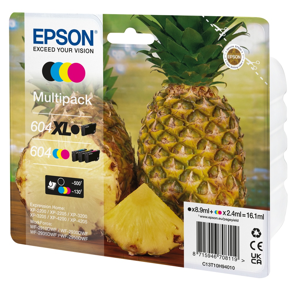 [C13T10H94020] Epson 604XL ink cartridge 4 pc(s) Original High (XL) Yield Black, Cyan, Magenta, Yellow