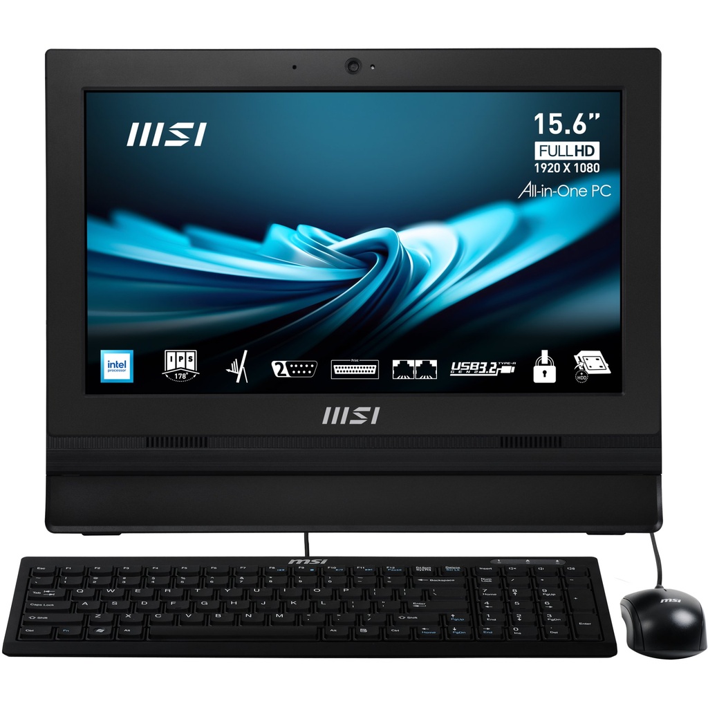 AIO MSI N100 8GB 256GB 15.6FHD FREEDOS BLACK