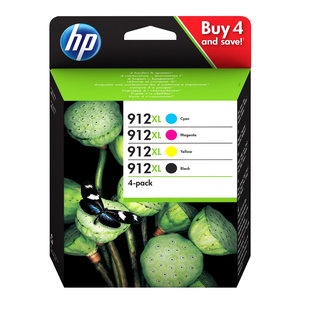 Multipack HP nero / ciano / magenta / giallo 3YP34AE MCVP 912 XL