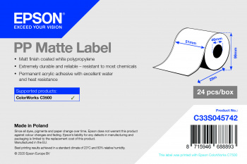 ORIGINAL Epson Etichette Bianco C33S045742 S045742