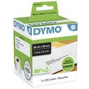 ORIGINAL DYMO Etichette Bianco S0722370 99010 bianche etichette per l'idirizzio, 89x28mm, 2x130