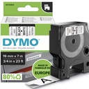 ORIGINAL DYMO Nastro Nero su bianco S0720830 45803 19mm x 7m, Standard-D1-ruolo