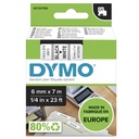 ORIGINAL DYMO Nastro Nero su bianco S0720780 43613 6mm x 7m, nastro standard D1
