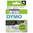 ORIGINAL DYMO Nastro Nero su trasparente S0720500 45010 12mm x 7m, Standard-D1-ruolo