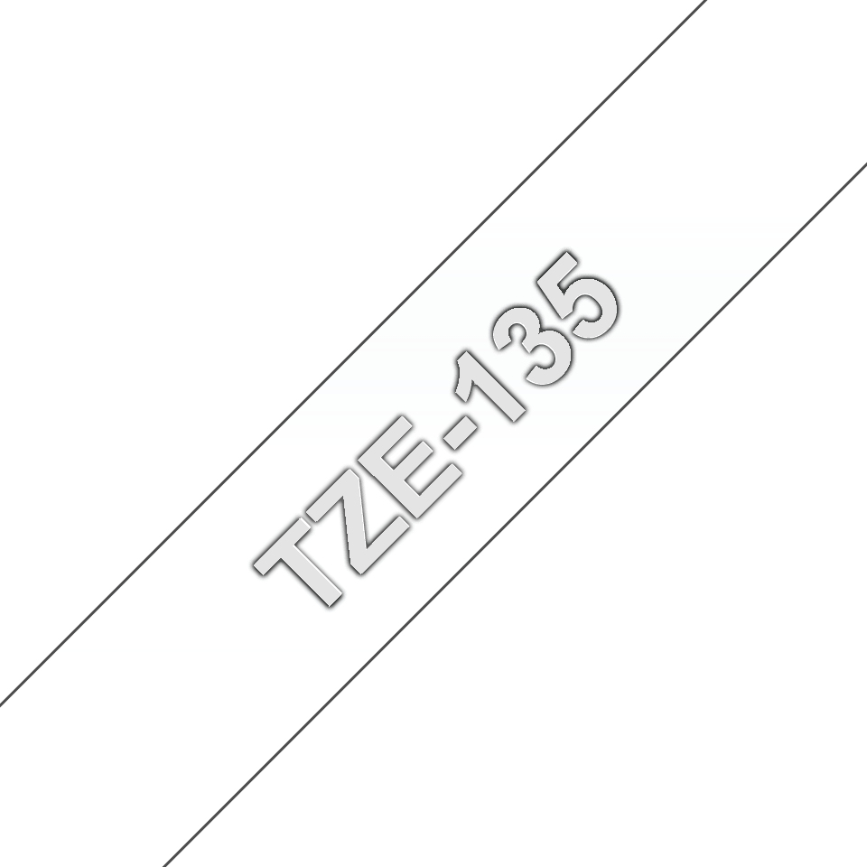 ORIGINAL Brother Nastro Bianco su trasparente TZe-135 TZe-135 12 mm x 8 m, laminato