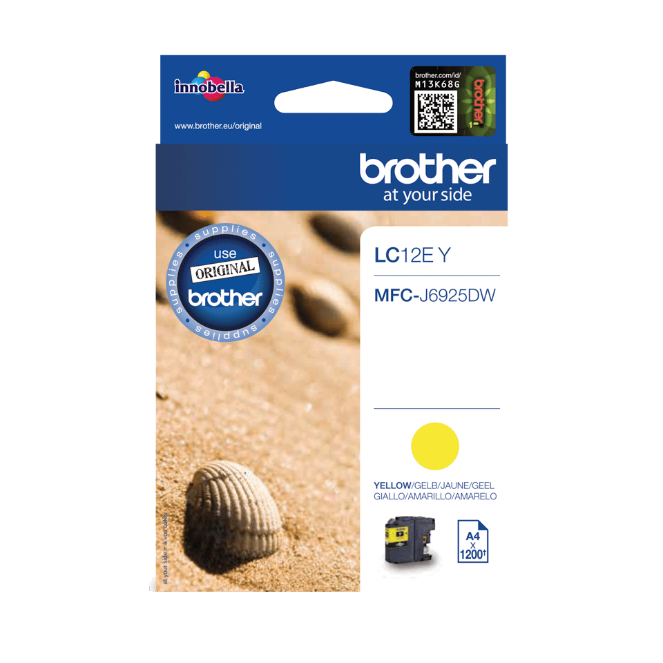 ORIGINAL Brother Cartuccia d'inchiostro giallo LC12EY LC-12E ~1200 Seiten