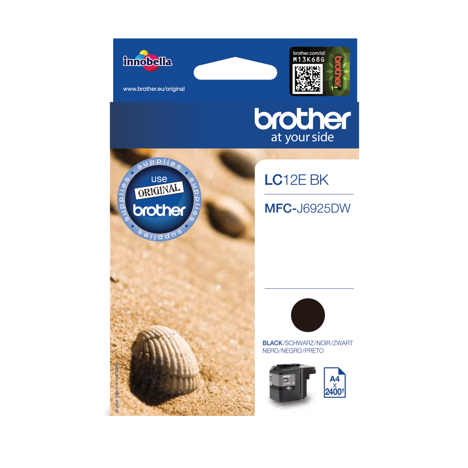 ORIGINAL Brother Cartuccia d'inchiostro nero LC12EBK LC-12E ~2400 Seiten