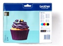ORIGINAL Brother Multipack nero / ciano / magenta / giallo LC-123 LC123VALBPDR ~2400 Seiten 4 cartucce d'inchiostro LC123: BK+C+M+Y