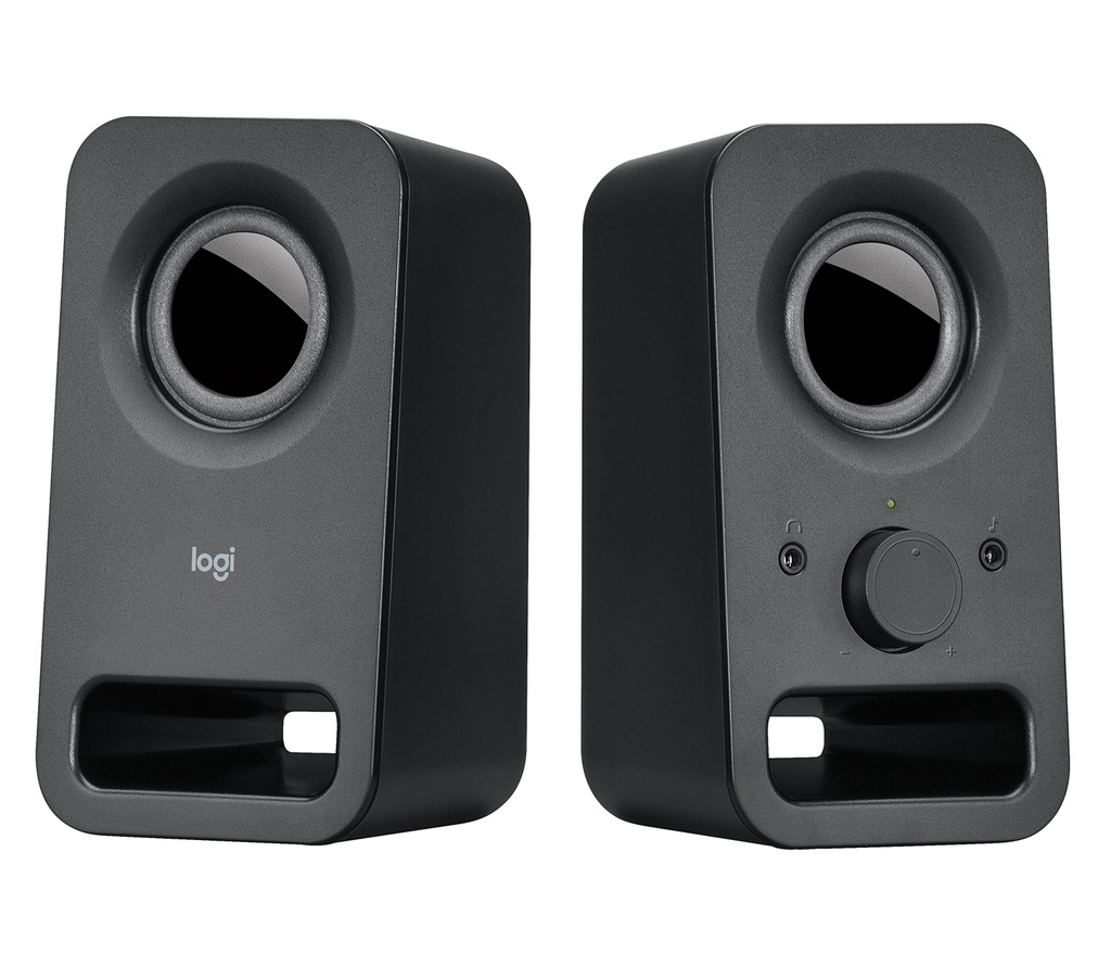 [980-000814] ORIGINAL Logitech Accessori per computer nero 980-000814 Z150 Lautsprecher Altoparlanti Logitech, Nero, sistema di altoparlanti multimediali 2.0, jack da 3,5 mm, suono pieno, facile da maneggiare