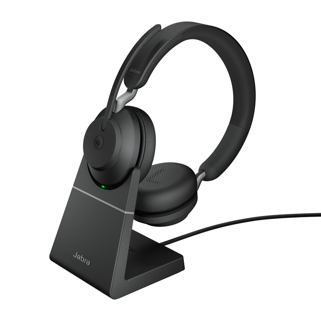 [26599-999-889] Cuffie Jabra Evolve2 65 Link380c MS Stereo Stand Black Comfort ottimale Audio professionale