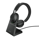 Cuffie Jabra Evolve2 65 Link380c MS Stereo Stand Black Comfort ottimale Audio professionale