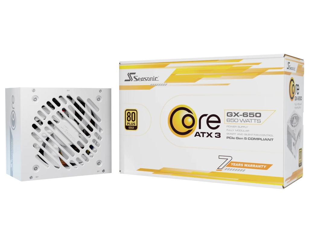 Alimentatore SEASONIC Core GX-650-V2-WHITE ATX3.1 80+ Gold 650W