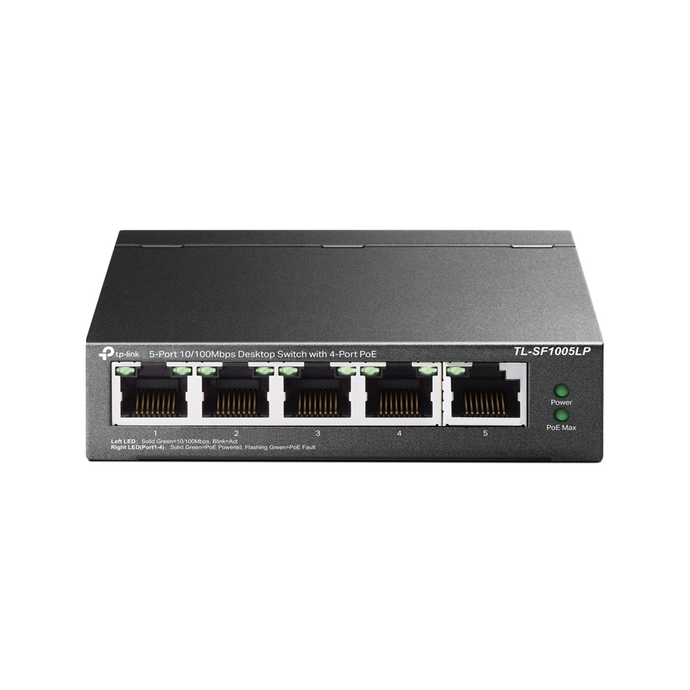 [TL-SF1005LP] TP-Link 5-Port 10/100Mbps Desktop Switch with 4-Port PoE