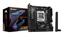 GIGABYTE B850I AORUS PRO Motherboard - AMD Ryzen 9000 Series CPUs, 8+2+1 Phases Digital VRM, up to 8400MHz DDR5 (OC), 1xPCIe 5.0 + 1xPCIe 4.0 M.2, 2.5LAN, WIFI 7, USB 3.2 Gen 2