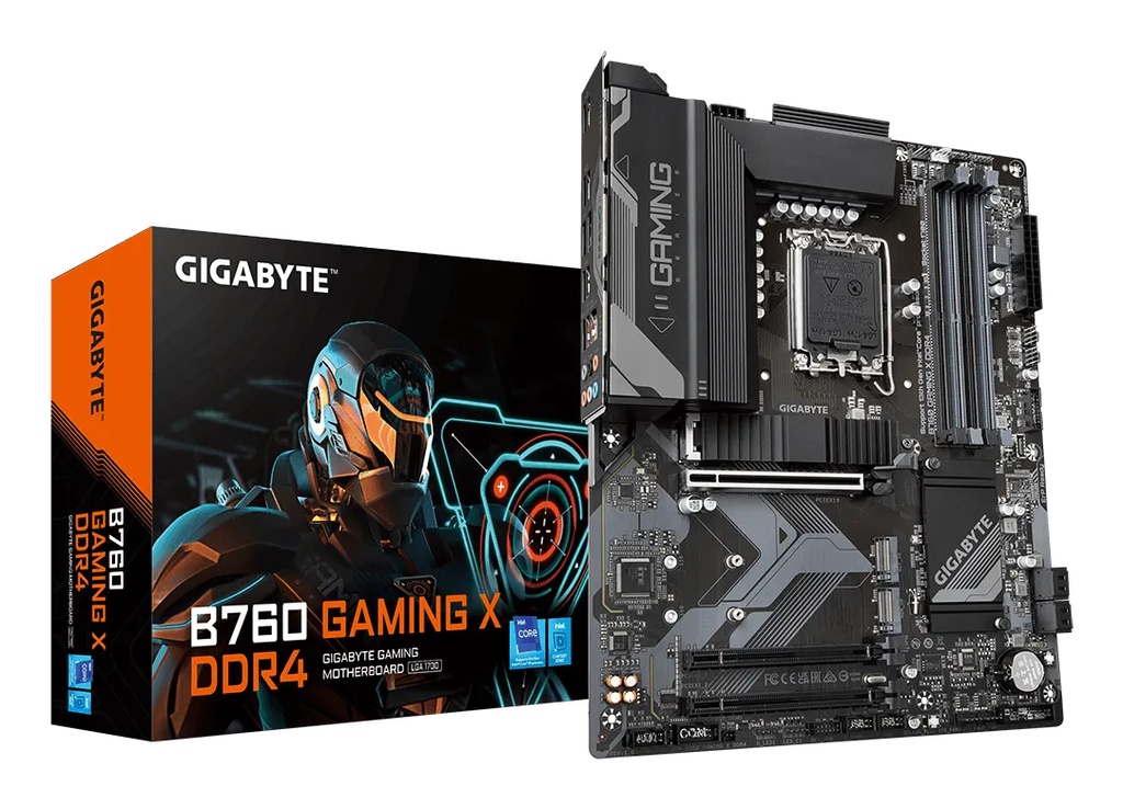 GIGABYTE B760 GAMING X DDR4 Motherboard - Supports Intel Core 14th Gen CPUs, 8+1+1 Phases Digital VRM, up to 5333MHz DDR4 (OC), 3xPCIe 4.0 M.2, 2.5GbE LAN, USB 3.2 Gen 2