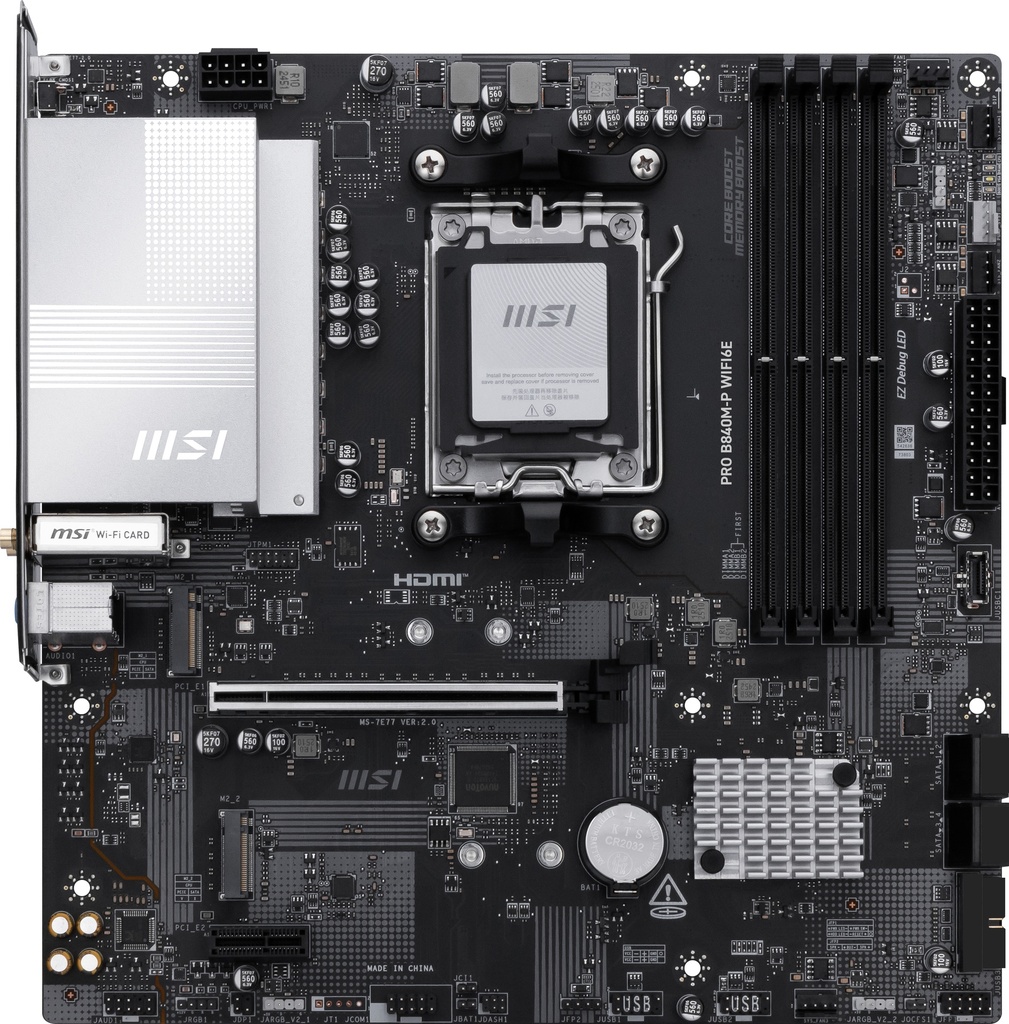 MSI PRO B840M-P WIFI6E motherboard AMD B840 Socket AM5 micro ATX
