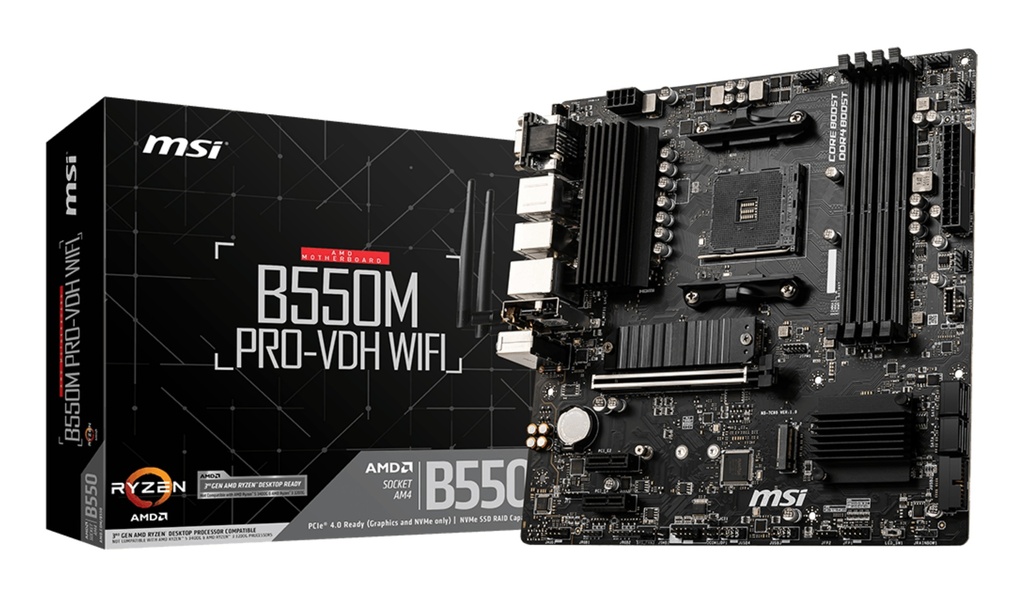 MSI B550M PRO-VDH WIFI scheda madre AMD B550 Socket AM4 micro ATX