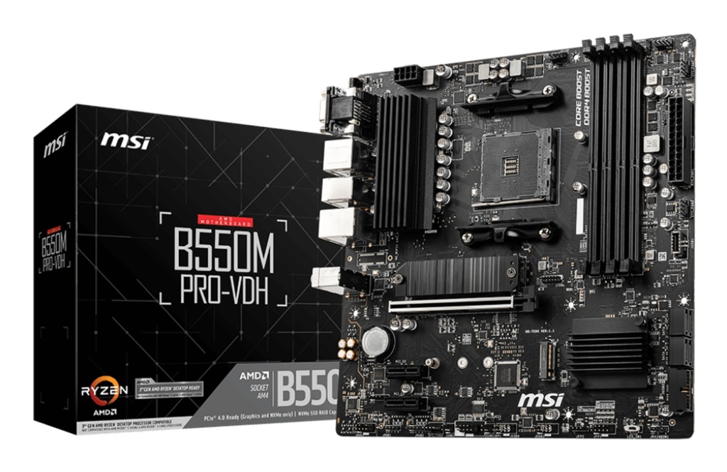 MSI B550M PRO-VDH scheda madre AMD B550 Socket AM4 micro ATX
