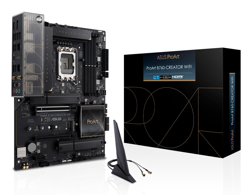 Scheda Madre Asus ProART B760-CREATOR WIFI, Intel B760 Mainboard, Sockel LGA1700, DDR5