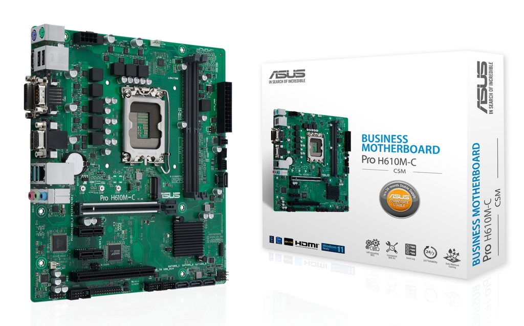 ASUS Pro H610M-C-CSM Intel H610 LGA 1700 micro ATX