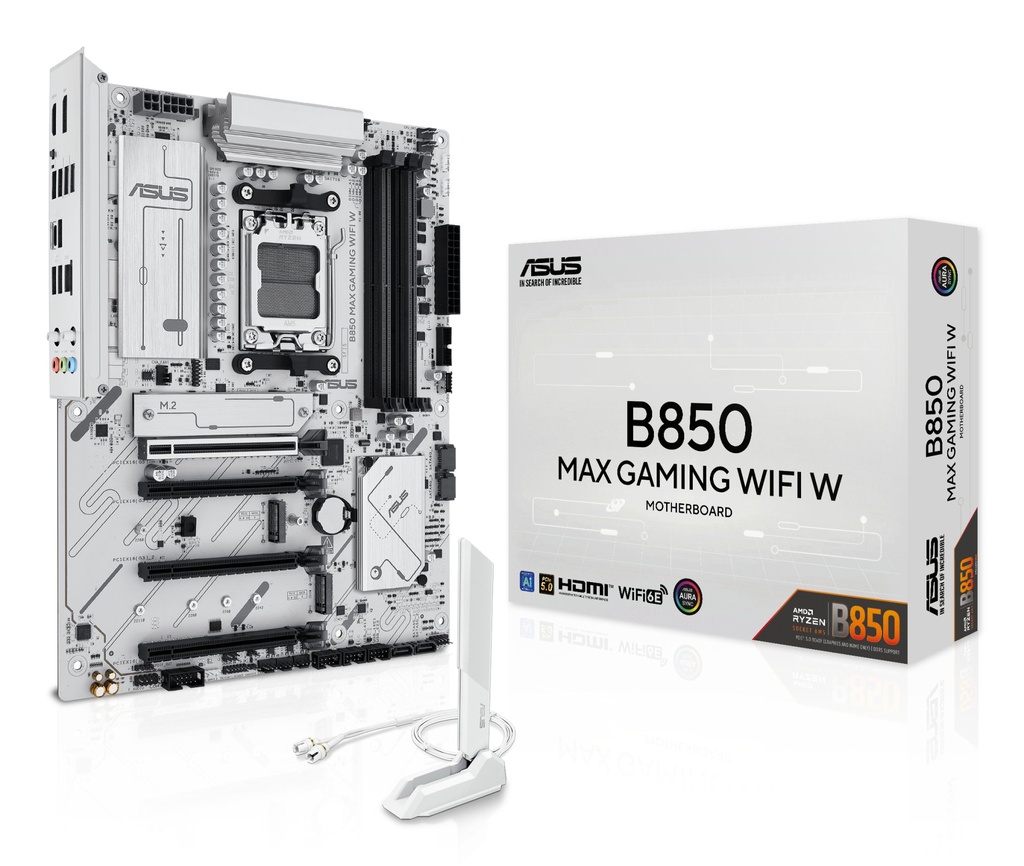 Scheda Madre ASUS B850 MAX GAMING WIFI ATX DDR5 Socket AM5 Bianca