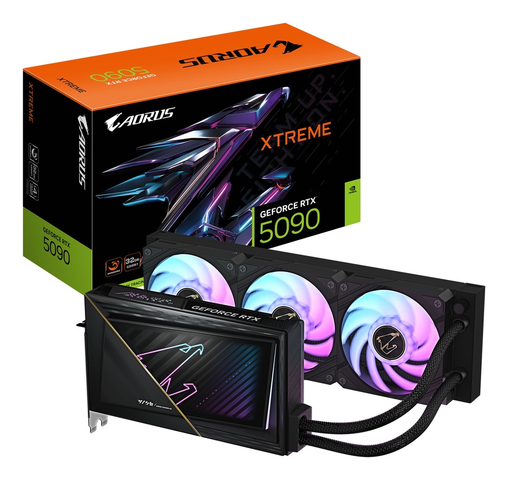 [GV-N5090AORUSX W-32GD] GIGABYTE AORUS GeForce RTX 5090 XTREME WATERFORCE 32G Scheda Grafica - 32 GB GDDR7, 512 bit, PCI-E 5.0, 2655 MHz Frequenza Base, 3 x DP 2.1a, 1 x HDMI 2.1b, NVIDIA DLSS 4, GV-N5090AORUSX W-32GD
