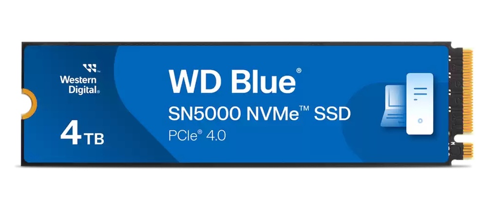 SSD WD Blue 4TB SN5000 NVME M.2 PCIe 4.0 x4 WDS400T4B0E
