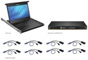 Vertiv Avocent LCD Local Rack Access Console, 8P KVM, 8 CABLES, USB KB-ARB