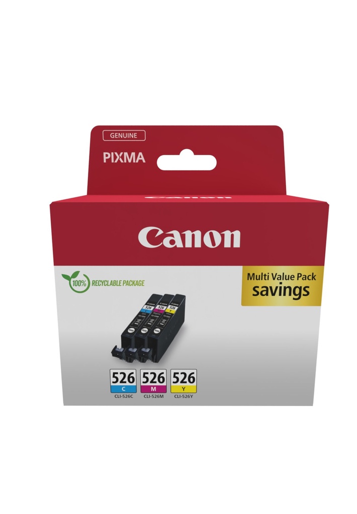 [4541B018] ORIGINAL Canon Multipack ciano / magenta / giallo CLI-526 4541B018 ~1350 Seiten