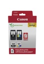 ORIGINAL Canon Value Pack nero / differenti colori / Bianco PG-560+CL-561 + 10x15 cm Fotopapier 50 Blatt ~360 Seiten