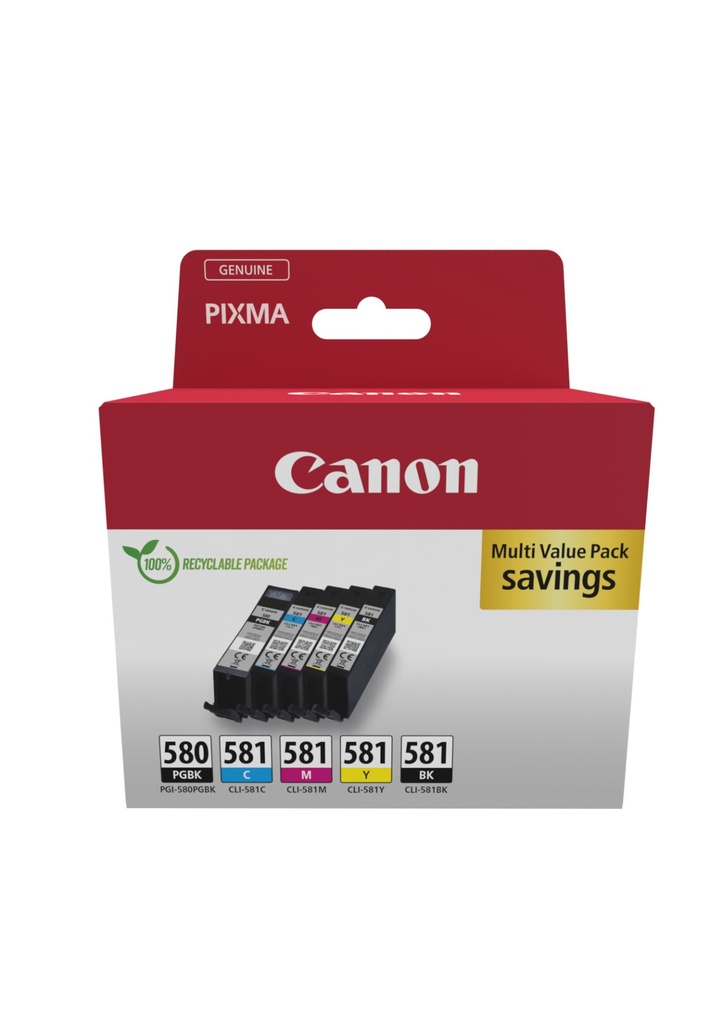 [2078C008] Canon 2078C008 ink cartridge 5 pc(s) Original Black, Cyan, Magenta, Yellow